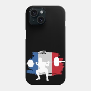 Squat French Flag - Powerlifting Phone Case