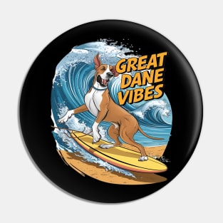 The Surfing Great Dane Pooch Pin