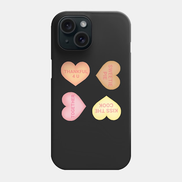 Thanksgiving Conversation Hearts Sticker Pack Phone Case by dogbone42