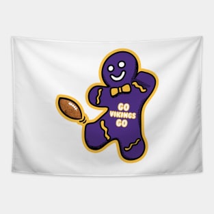 Minnesota Vikings Gingerbread Man Tapestry