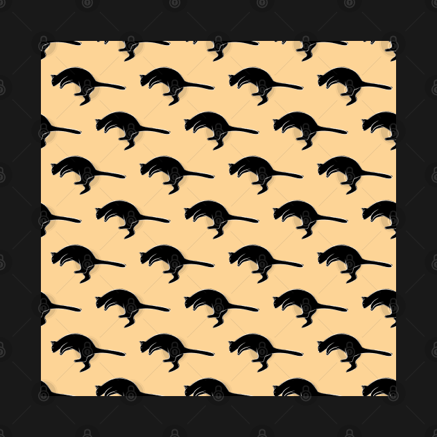 Cute Black Cats Pattern by DrawingEggen