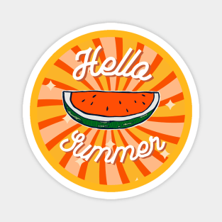 Hello Summer Watermelon Graphic Tee Magnet