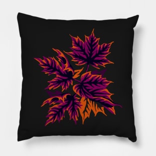 Leaves - Purple/Orange Pillow