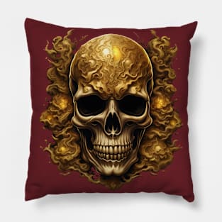 Golden Skull Pillow