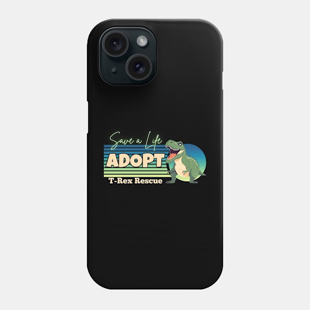 T-Rex Rescue Phone Case by Kenny The Bartender's Tee Emporium