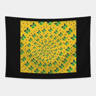 Butterfly spiral in yellow Tapestry