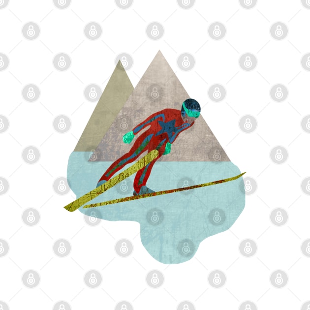 Skijumper with Mountains by louweasely