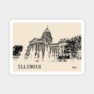 Illinois State USA Magnet