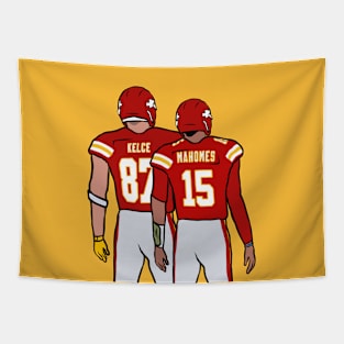 Travis Kelce and Patrick Mahomes Back-To Tapestry