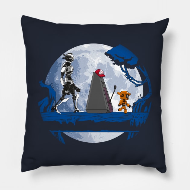 Robots Matata Pillow by Andriu