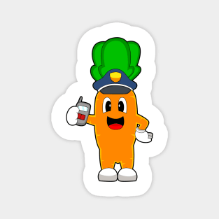 Carrot Cop Microphone Police Magnet