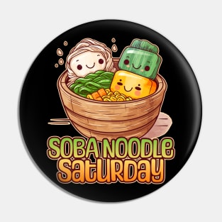 Soba Noodle Saturday Foodie Design Pin