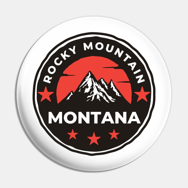 Rocky Mountain Montana - Travel Pin by Famgift