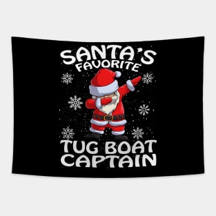 Santas Favorite Tug Boat Captain Christmas Tapestry