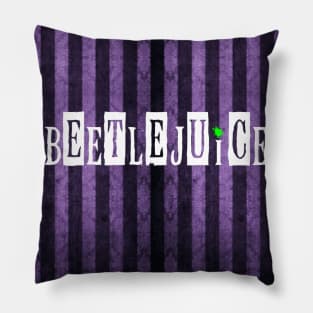 Beetlejuice Purple and Black Lace Facemask Pillow