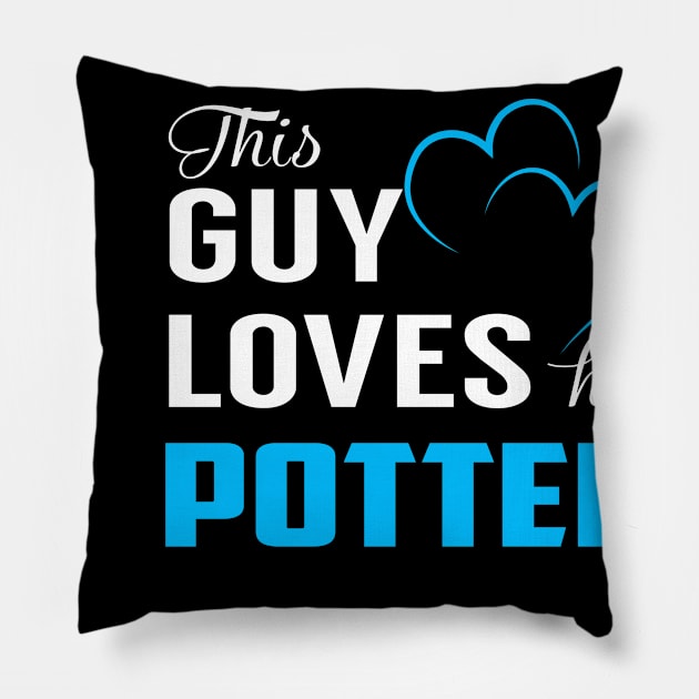 This Guy Loves His POTTER Pillow by LorisStraubenf