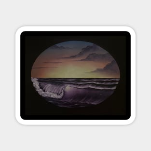 Dark Sunrise Seascape Magnet