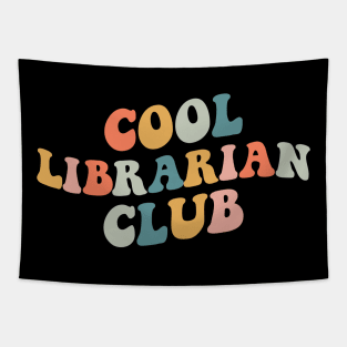 Cool Librarian Club Funny Librarian School Tapestry