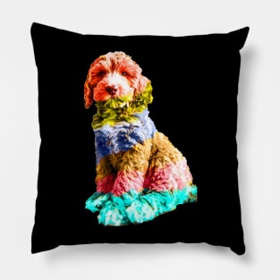 Rainbow Cockapoo Pillow