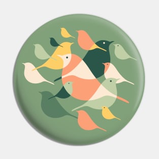 Abstract birds silhouette Pin