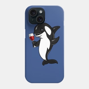 Orca Killer Whale Wine Drinking Funny Ocean Party Phone Case