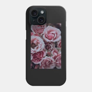 Pastel Pink Garden Roses in Summer Phone Case