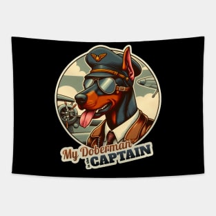 Pilot Doberman Tapestry