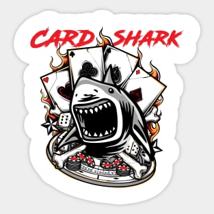 Card Shark - White - Las Vegas - Sticker