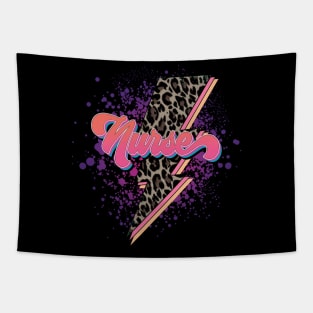 Nurse Leopard Lightning Bolt Tapestry