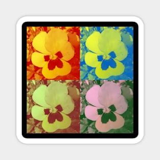 Pansy Pop Art Magnet