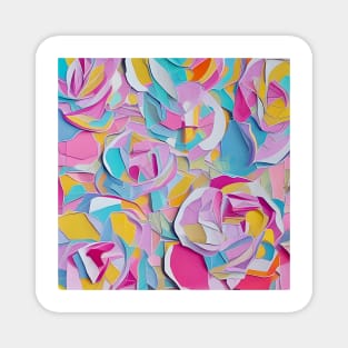 Pastel Floral Collage Magnet