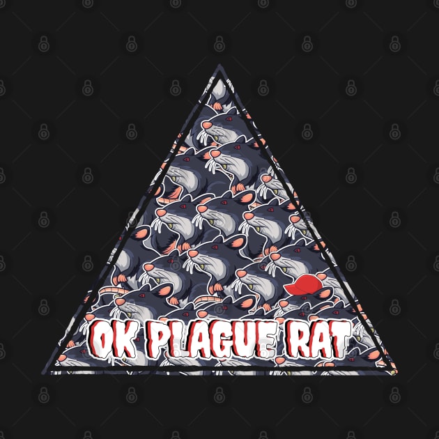 OK Plague Rat One Red Hat Crowd Design Triangle by aaallsmiles