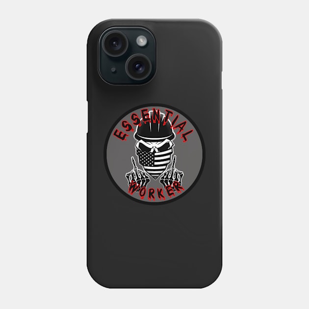Essential Worker - Middle Fingers Phone Case by  The best hard hat stickers 