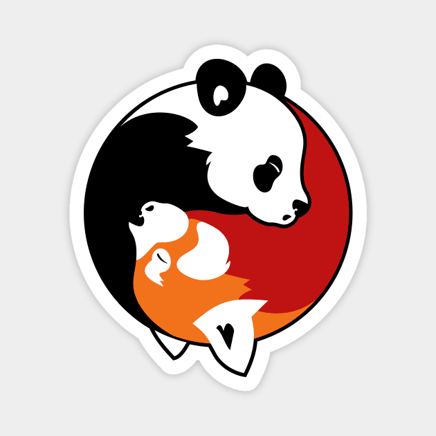 Yin Yang Pandas Magnet by marieltoigo