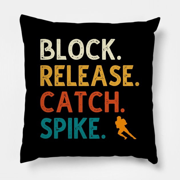 Block Release Catch Spike Pillow by DragonTees