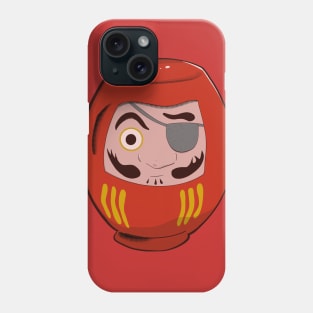 Eyepatch Daruma Doll Phone Case