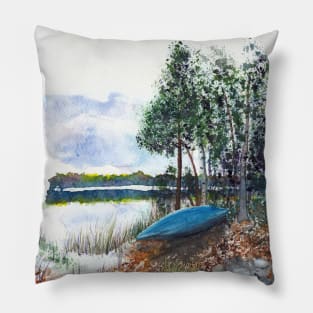 A Peaceful Lake for Kayaking Pillow