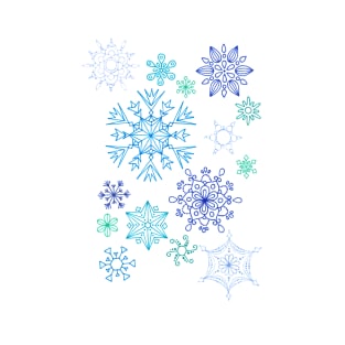 Snowflakes (white background) T-Shirt