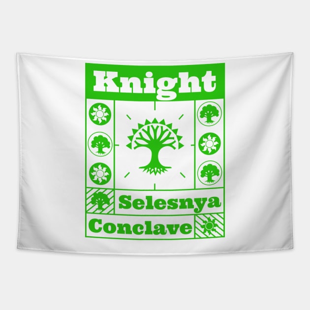 Selesnya Conclave | Knight | MTG Guild Green on White Design Tapestry by ChristophZombie