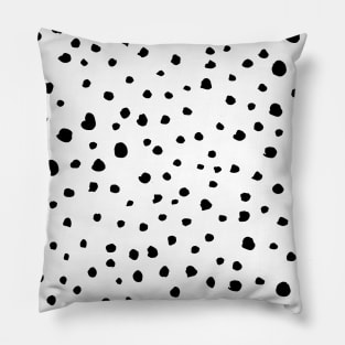 Dalmatian Spots, Dalmatian Dots, Black and White Pillow