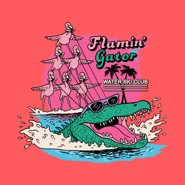 Flamin' Gator Water Ski Club by Hillary White Rabbit