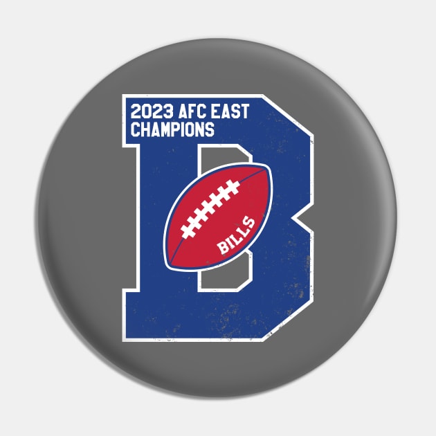 Big Bold Buffalo Bills 2023 AFC East Champs Pin by Rad Love