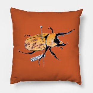 Pinned Hercules Beetle Pillow