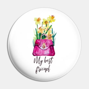 Daffodils and bags are my best friends Pin