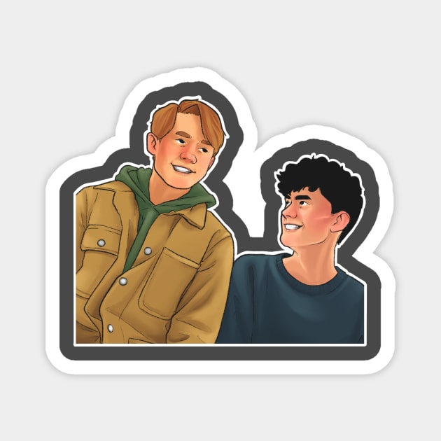 Nick and Charlie - heartstopper Magnet by daddymactinus