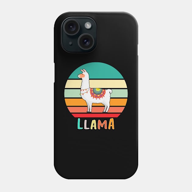 Vintage Retro Llama Phone Case by adrinalanmaji