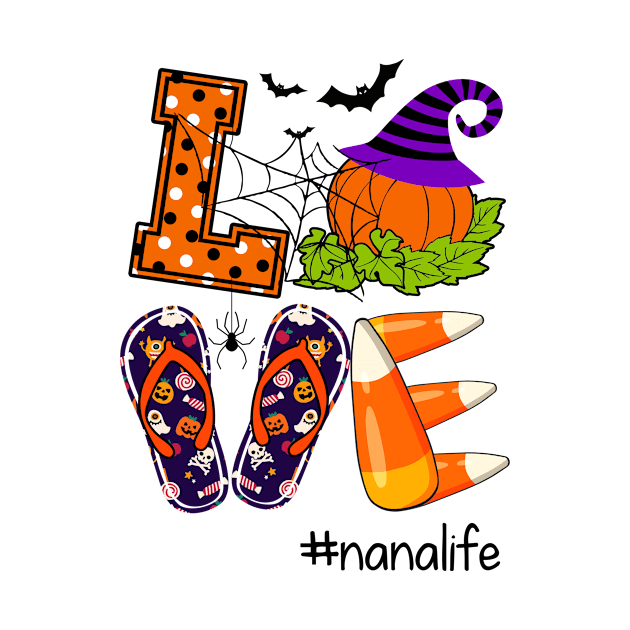 Love Nana Life Pumpkin Halloween Costume by Camryndougherty