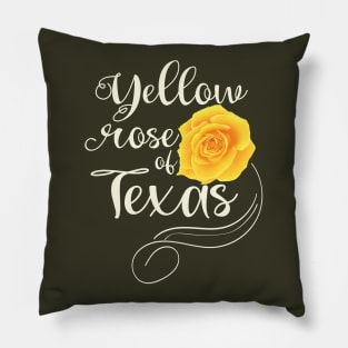 Yellow Rose of Texas_light lettering Pillow