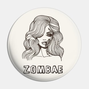 Zombae Halloween Pin