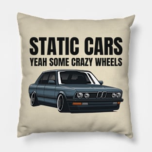 Static cars - yeah some crazy wheels Pillow